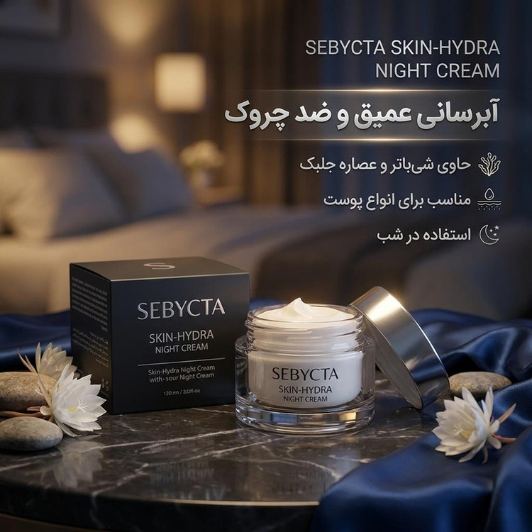 کرم آبرسان صورت سبیکتا مدل skin-hydra مناسب برای انواع پوست حجم 50 میلیلیتر