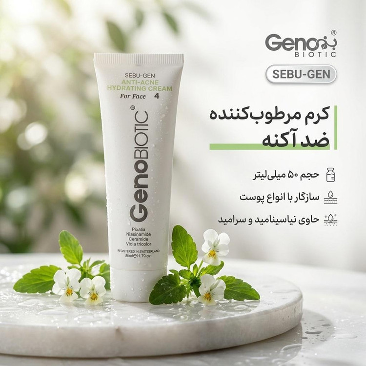 کرم مرطوب کننده ژنوبایوتیک مدل SEBU-GEN حجم 50 میلی لیتر