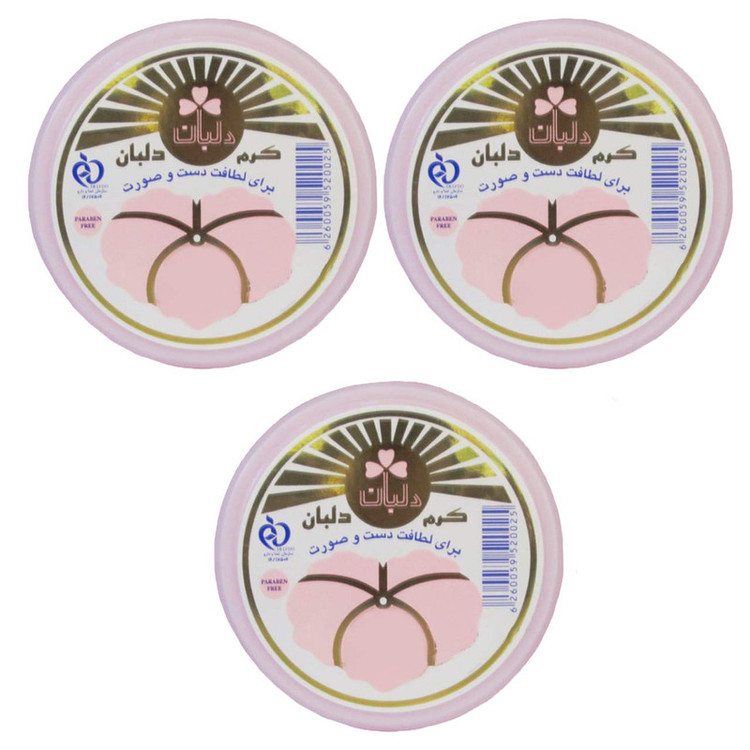 کرم مرطوب کننده دلبان مدل DB03 حجم 90 میلی لیتر مجموعه 3 عددی