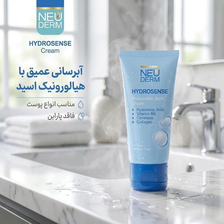 کرم آبرسان نئودرم مدل Hyaluronic-acid حجم 50 میلیلیتر
