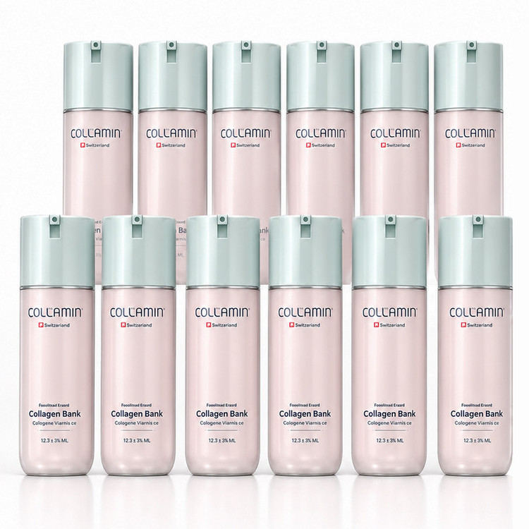 کرم مرطوب کننده صورت و گردن کلامین مدل collagen bank-12 مناسب انواع پوست حجم 125 میلی لیتر مجموعه 12 عددی