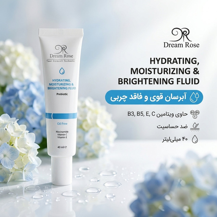 کرم ابرسان پوست دریم رزمدل hydrating مناسب برای انواع پوست حجم 50میلی لیتر