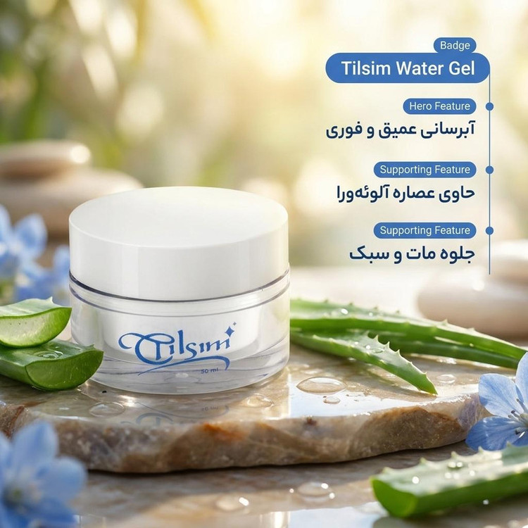 کرم مرطوبکننده و آبرسان تیلسیم مدل Water Gel حجم 50 میلیلیتر