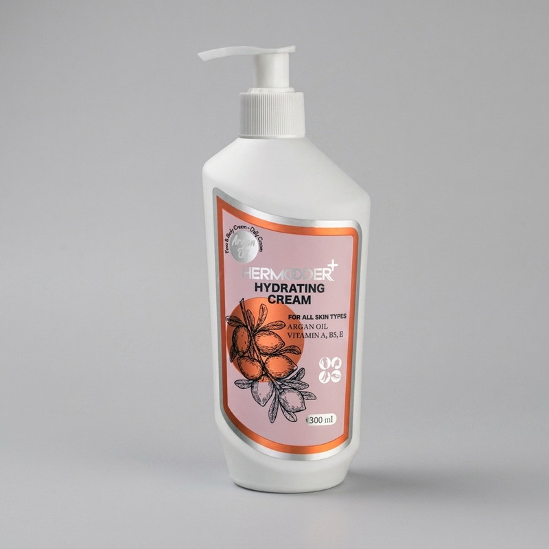 کرم آبرسان هرمودر مدل ARGAN OIL مناسب برای انواع پوست حجم 300 میلی لیتر