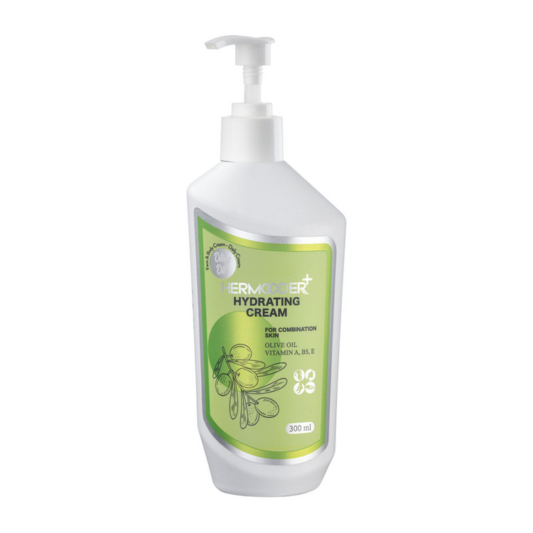 کرم آبرسان هرمودر مدل OLIVE OIL مناسب برای پوست مختلط حجم 300 میلی لیتر