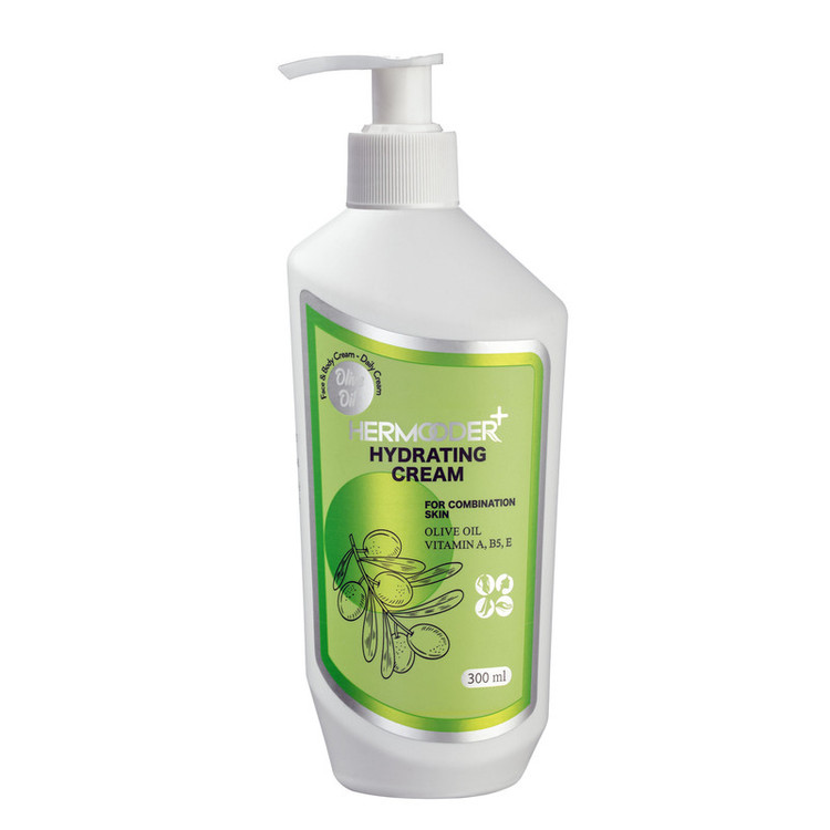 کرم آبرسان هرمودر مدل OLIVE OIL مناسب برای پوست مختلط حجم 300 میلی لیتر