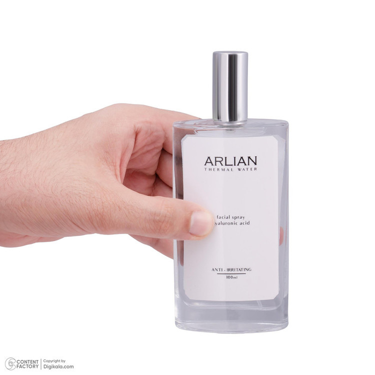 اسپری آبرسان صورت و بدن آرلیان مدل Hyaluronic Acid مناسب برای انواع پوست حجم 100 میلی لیتر