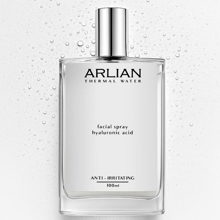 اسپری آبرسان صورت و بدن آرلیان مدل Hyaluronic Acid مناسب برای انواع پوست حجم 100 میلی لیتر