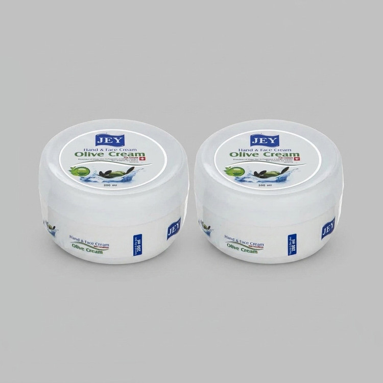 کرم مرطوبکننده دست، صورت، گردن، بدن جی مدل olive مناسب برای انواع پوست حجم 400 میلیلیتر مجموعه 2 عددی