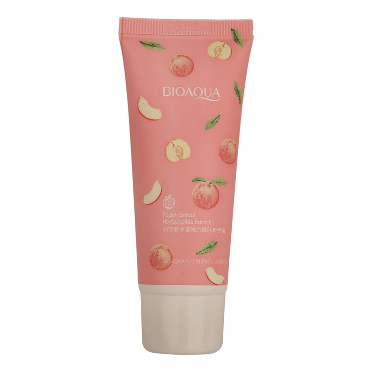 کرم مرطوب کننده دست بی آکوا مدل Peach مناسب برای انواع پوست وزن 30 گرم