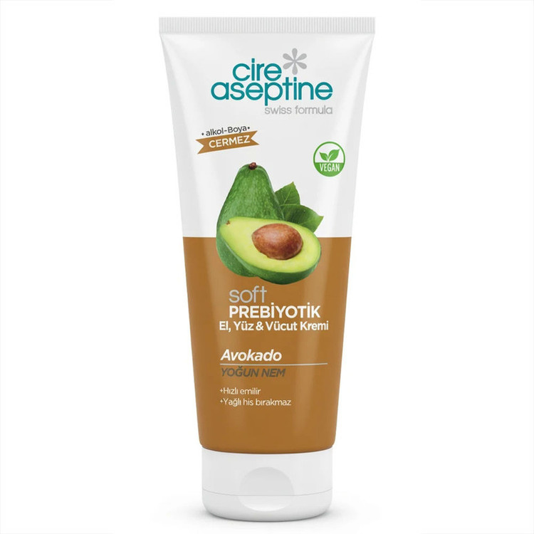 کرم مرطوبکننده صورت و بدن سیر آسپتین مدل Prebiotic Avokado مناسب برای انواع پوست حجم 200 میلیلیتر