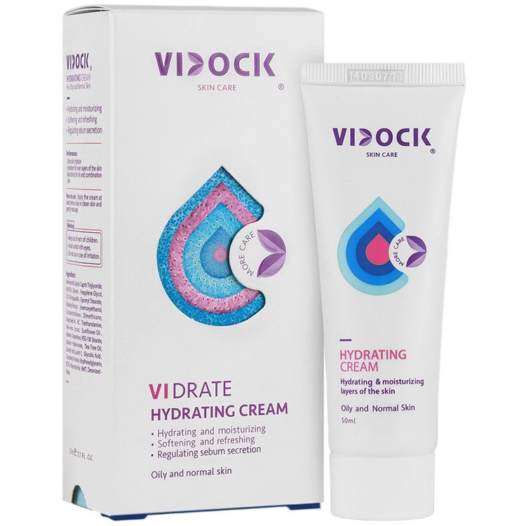 کرم آبرسان صورت ویدک مدل Vidrate - O مناسب برای پوست چرب حجم 50 میلی لیتر