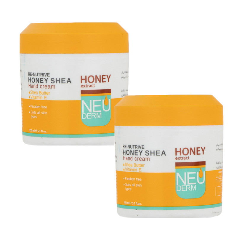 کرم نرم کننده دست نئودرم مدل Honey Shea حجم 150 میلی لیتر مجموعه 2 عددی