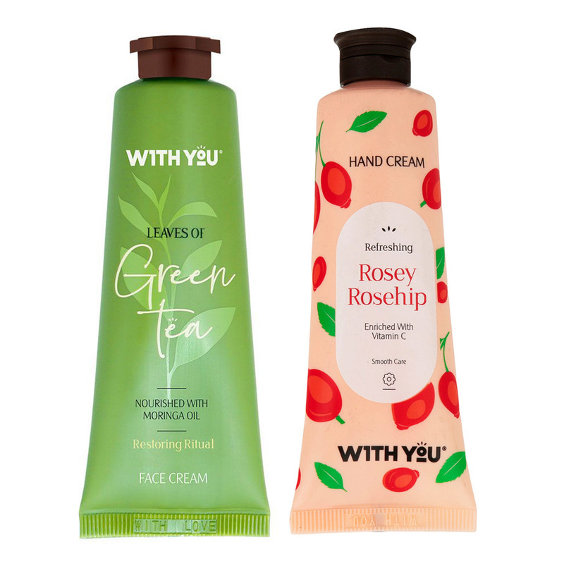 کرم مرطوب کننده ویت یو مدل GREEN TEA and Rosey Rosehip حجم 50 میلی لیتر مجموعه 2 عددی