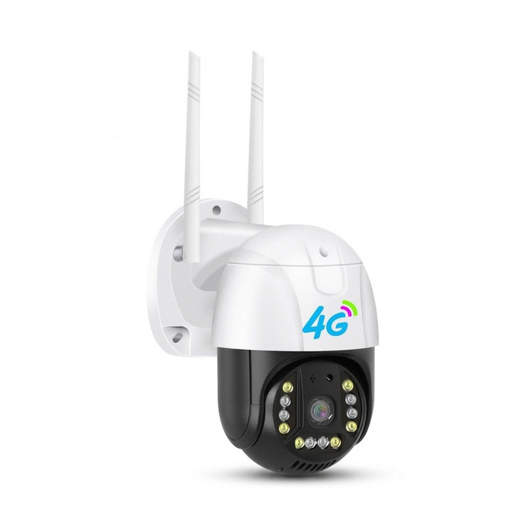 دوربین مداربسته تحت شبکه 2 مگاپیکسل با اتصال سیمکارت و Wi-Fi، قابلیت چرخش افقی و عمودی، دید در شب رنگی تا 35 متر، تشخیص حرکت و مکالمه دوطرفه
