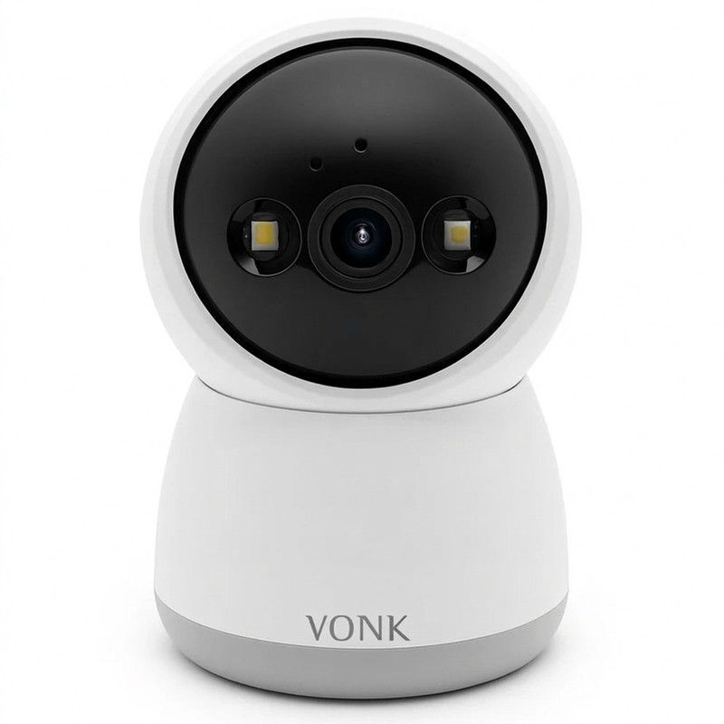 دوربین امنیتی تحت شبکه فضای داخلی وونک مدل M2 3mp با اتصال بیسیم، چرخش 360 درجه، تشخیص حرکت و مکالمه دوطرفه