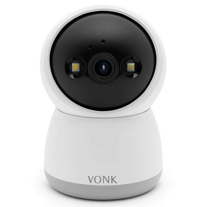 دوربین امنیتی تحت شبکه فضای داخلی وونک مدل M2 3mp با اتصال بیسیم، چرخش 360 درجه، تشخیص حرکت و مکالمه دوطرفه