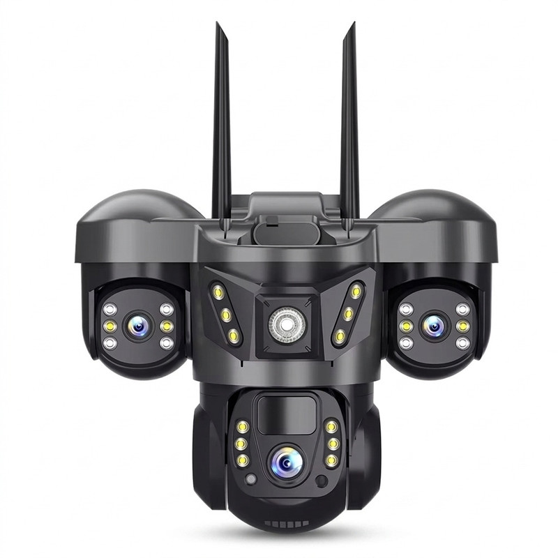 دوربین مداربسته تحت شبکه سه لنزی 12 مگاپیکسل مدل SC31-G-L 4G با قابلیت چرخش 360 درجه، دید در شب، تشخیص حرکت هوشمند، مکالمه دو طرفه و مقاوم در برابر آب