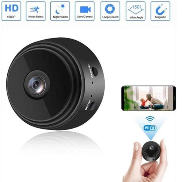 دوربین امنیتی بیسیم مدل A9 با رزولوشن 1080 HD، پشتیبانی از کارت حافظه TF تا 64 گیگابایت و سازگار با اندروید، iOS، ویندوز و مک OS X