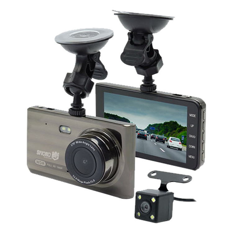 دوربین ثبت وقایع خودرو اسفیورد مدل D300 به همراه دوربین عقب