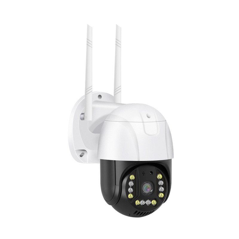 دوربین مداربسته تحت شبکه چرخشی 2 مگاپیکسل مدل V380-P20، با اتصال بی‌سیم Wi-Fi و باسیم LAN، چرخش افقی 350 و عمودی 90 درجه، دید در شب رنگی، تعقیب سوژه و صدای دوطرفه