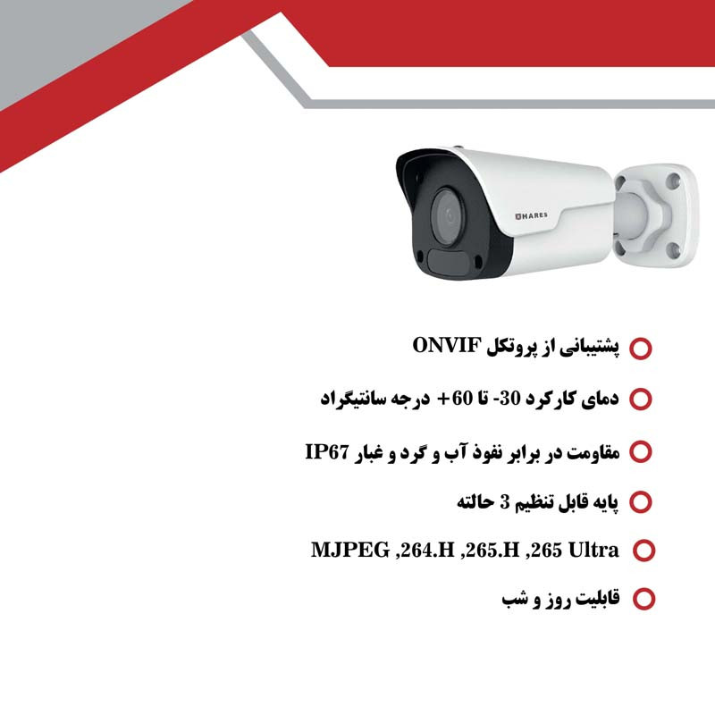 دوربین مداربسته تحت شبکه حارس مدل IPC-E1F2D-130/D
