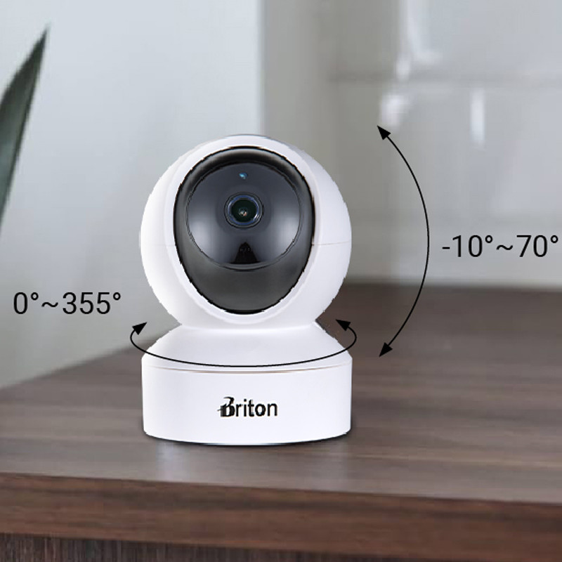 دوربین بیسیم تحت شبکه برایتون مدل IOT-72P8/5 با حسگر CMOS، رزولوشن 2 مگاپیکسل، دید در شب، چرخش Pan و Tilt، تشخیص انسان و گریه، مکالمه دوطرفه، برد IR تا 10 متر و پشتیبانی کارت حافظه تا 256 گیگابایت
