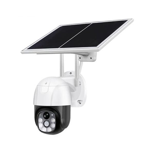 دوربین امنیتی خورشیدی سیمکارتی مدل V380 PRO با تشخیص حرکت PIR، دید در شب رنگی و مکالمه صوتی دوطرفه
