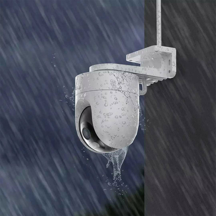 دوربین مداربسته فضای باز شیائومی مدل CW400 با رزولوشن 4 مگاپیکسل و تصویر 2.5K، اتصال بیسیم Wi-Fi، آنتن دوگانه، دید در شب رنگی با چراغهای مادون قرمز و سفید، استاندارد ضدآب IP66، زاویه دید 360 درجه، قابلیت تشخیص هوشمند انسان و ضبط تایم لپس