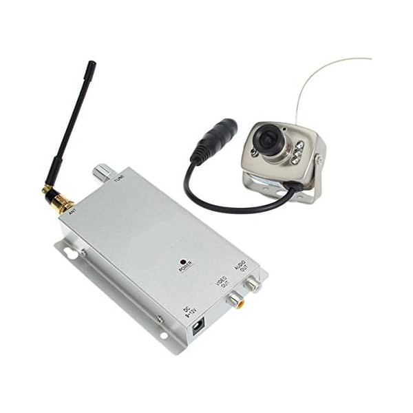 دوربین مداربسته بیسیم 1.2 گیگاهرتز مدل XX-B07JM6TBZH-666 با حسگر تصویر CMOS، رزولوشن PAL 628x582، انتقال تصویر بیسیم تا 100 متر، نصب و کارکرد آسان و منبع تغذیه آداپتور و باتری