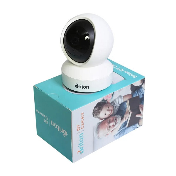دوربین مداربسته بیسیم برایتون مدل IOT-72P8-S4 با کیفیت 2 مگاپیکسل، قابلیت چرخش و ردیابی حرکت، مکالمه دوطرفه، هشدار صدای گریه کودک، برد IR تا 10 متر و پشتیبانی از کارت حافظه میکرو اسدی تا 256 گیگابایت