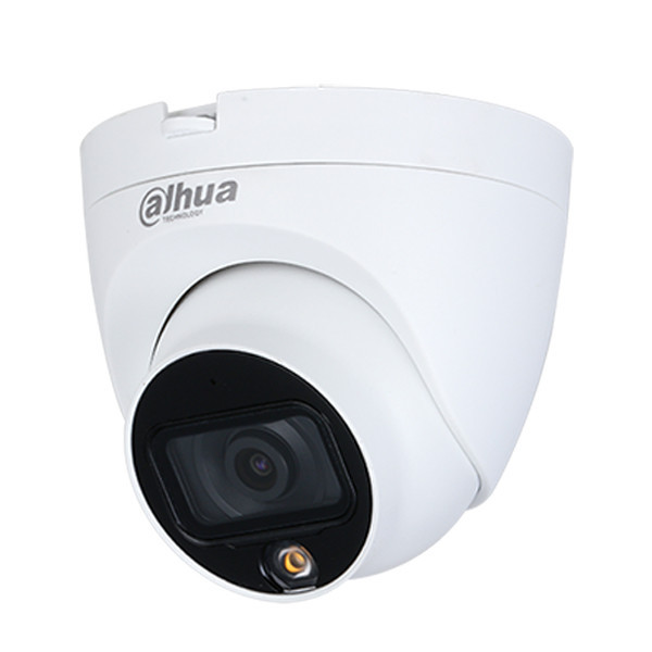 دوربین مداربسته دام آنالوگ داهوا مدل DH-HAC-HDW1209TLQP-A-LED با رزولوشن 2 مگاپیکسل، لنز ثابت 2.8 میلیمتر، دید در شب رنگی با فناوری Warm Light تا 30 متر و بدنه فلزی ضدآب IP67