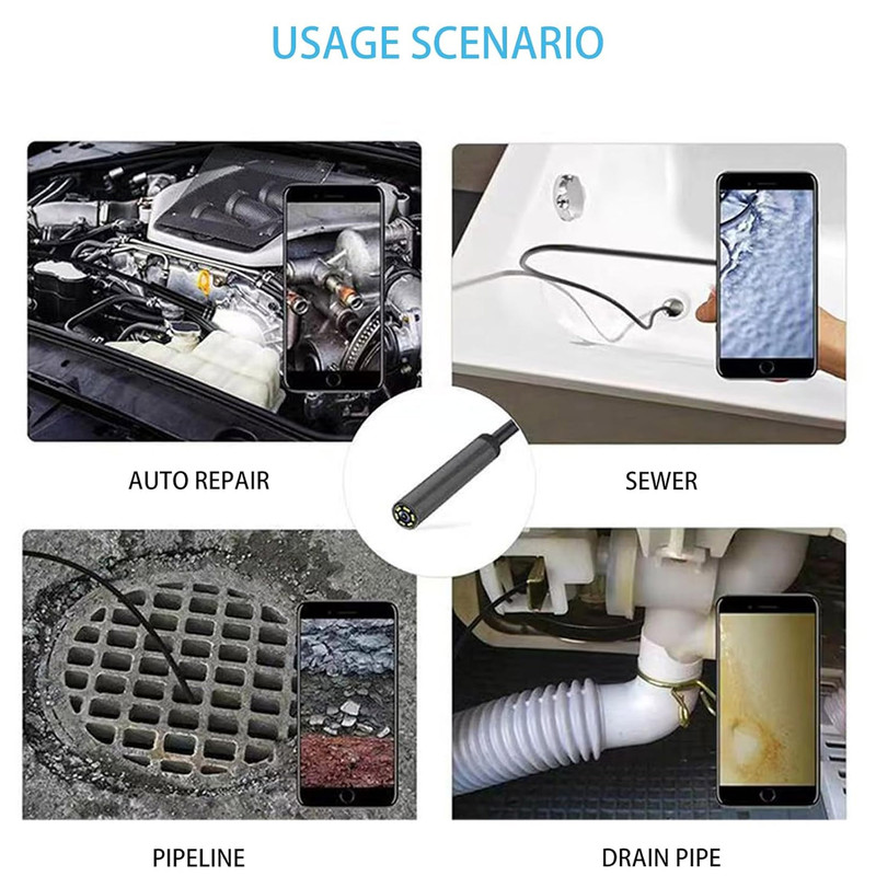 دوربین آندوسکوپی مدل چراغدار Waterproof New 2024