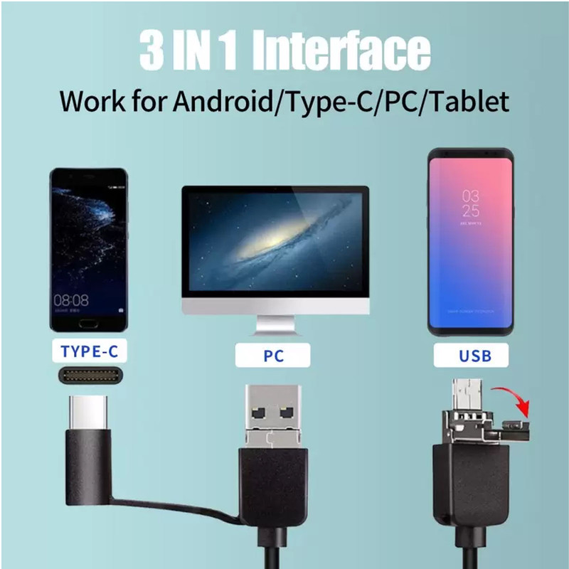 دوربین آندوسکوپی مدل فوکوس خودکار کد 10M 5MP HD NEW