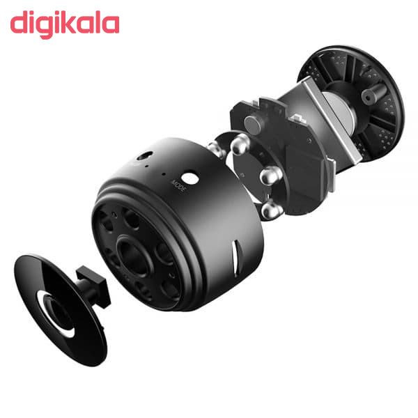 دوربین مداربسته بیسیم کوچک تحت شبکه 2 مگاپیکسل مدل S9QT V380 با لنز 1.7 میلیمتری، دید در شب تا 5 متر، باتری داخلی 2 ساعته، میکروفن و شیار کارت حافظه تا 128 گیگابایت و پایه آهنربایی
