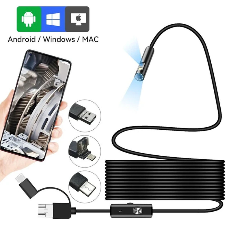 دوربین آندوسکوپی شیلنگی دولنز کد 10M HD New 2025