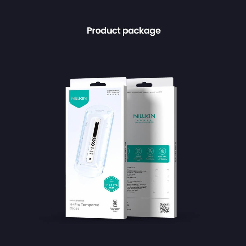 محافظ صفحه نمایش نیلکین مدل H Plus Pro مناسب برای گوشی موبایل اپل iPhone 17 Pro Max به همراه کیت نصب