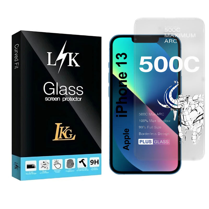 محافظ صفحه نمایش شیشه ای ال کا جی مدل 500C-LK مناسب برای گوشی موبایل اپل iPhone 13
