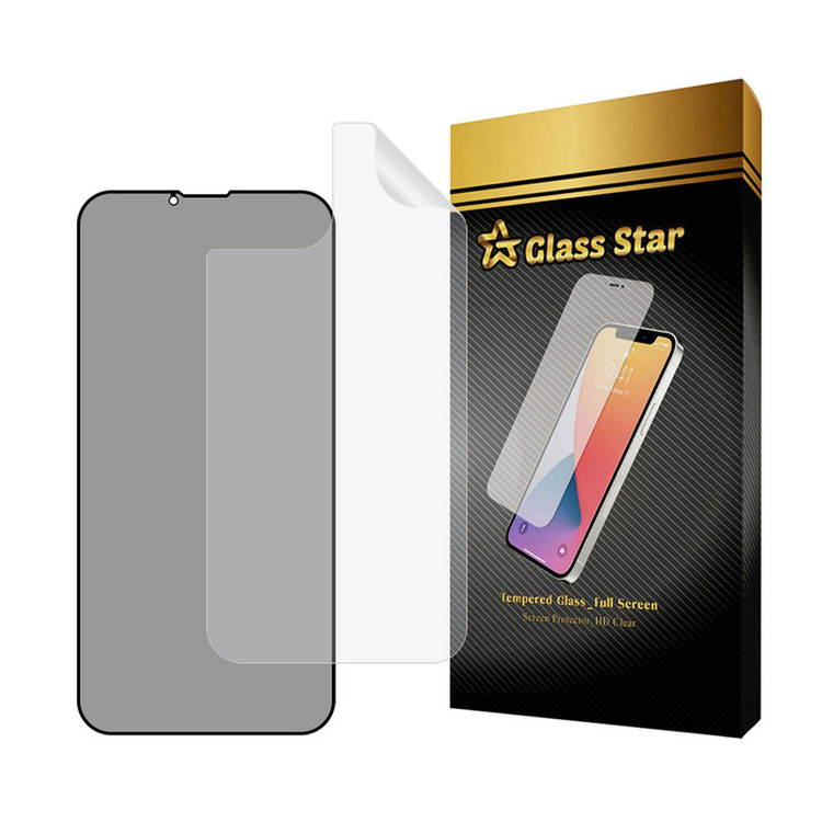 محافظ صفحه نمایش حریم شخصی گلس استار مدل FULLPRIVNANOS مناسب برای گوشی موبایل اپل iPhone 14 Plus به همراه محافظ پشت گوشی