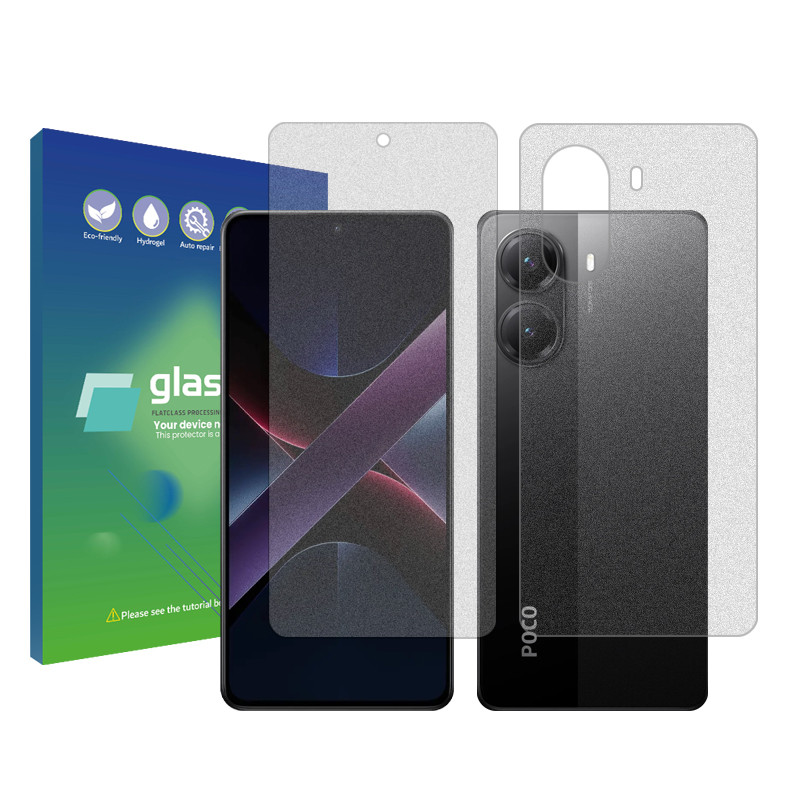 محافظ صفحه نمایش مات گلس پرو مدل Resistant‌ مناسب برای گوشی موبایل شیائومی Poco X7 Pro  به همراه محافظ پشت گوشی