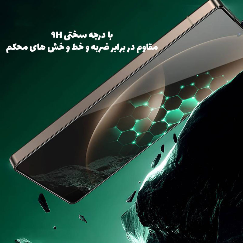 محافظ صفحه نمایش حریم شخصی گرین لاین مدل 9H Privacy Shield مناسب برای گوشی موبایل سامسونگ Galaxy S25 Ultra