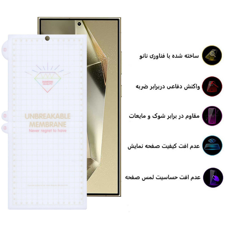 محافظ صفحه نمایش بوف مدل Hydrogel مناسب برای گوشی موبایل سامسونگ Galaxy S24 Ultra / S23 Ultra / S22 Ultra