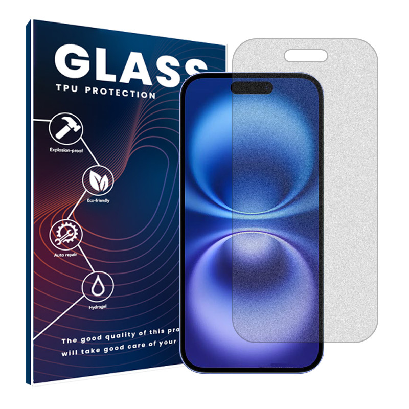 محافظ صفحه نمایش مات گلس مدل Resistant مناسب برای گوشی موبایل اپل iPhone 16 Plus