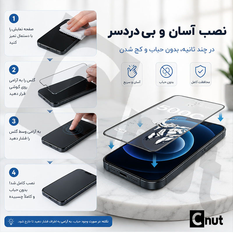 محافظ صفحه نمایش شیشه ای کوکونات مدل 500C-MNK مناسب برای گوشی موبایل اپل iPhone 13