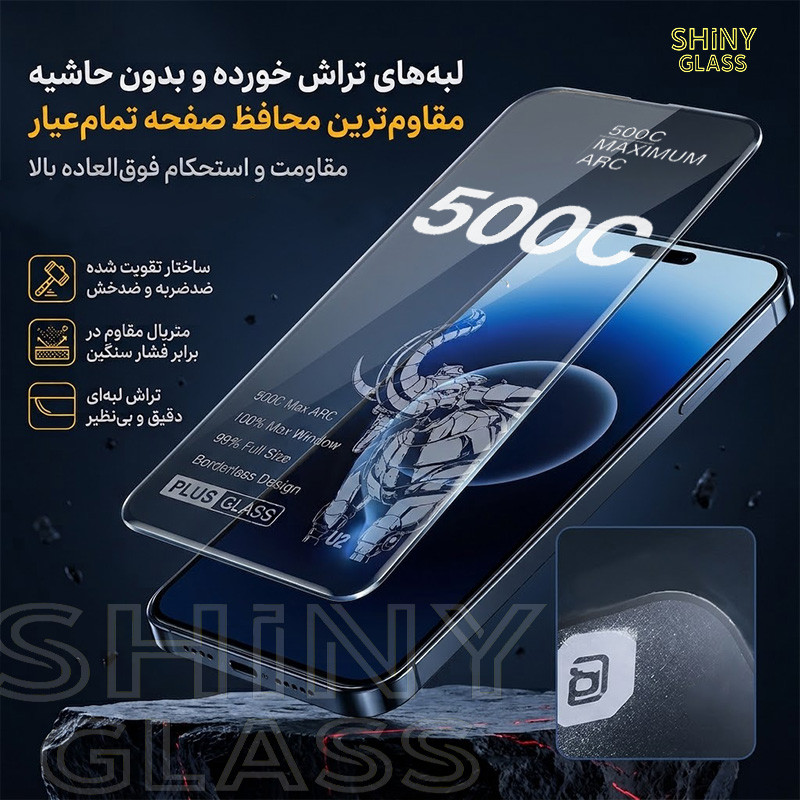 محافظ صفحه نمایش شیشه ای آتوچبو مدل 500C-AT مناسب برای گوشی موبایل اپل iPhone 13