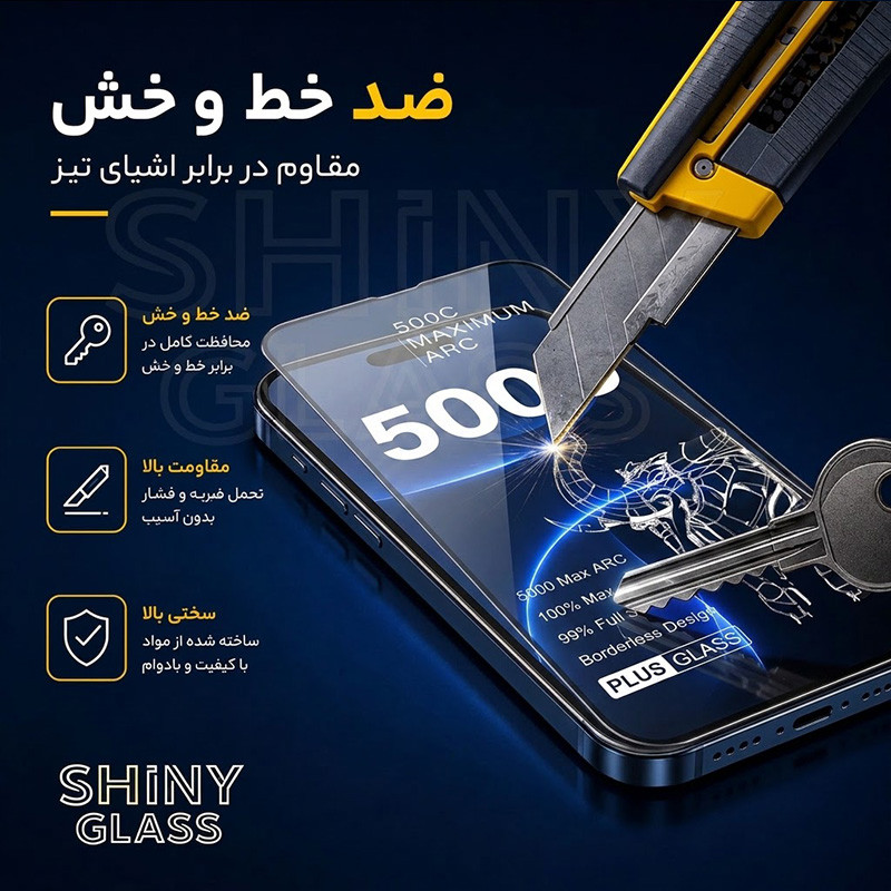 محافظ صفحه نمایش شیشه ای آتوچبو مدل 500C-AT مناسب برای گوشی موبایل اپل iPhone 13