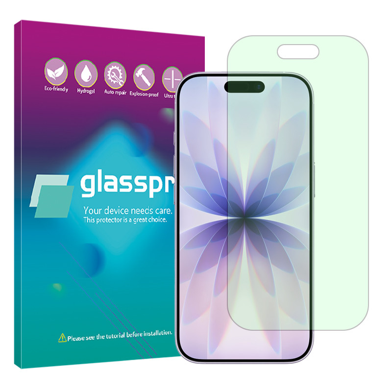 محافظ صفحه نمایش گلس پرو مدل آنتی گرین مناسب برای گوشی موبایل اپل iPhone 17