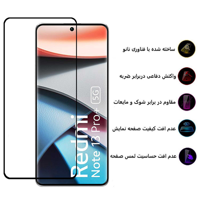 محافظ صفحه نمایش بوف مدل FullGlue-Max مناسب برای گوشی موبایل شیائومی Redmi Note 13 Pro Plus