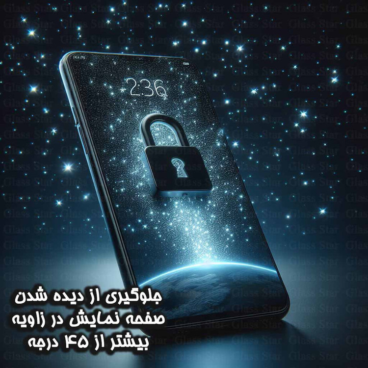 محافظ صفحه نمایش حریم شخصی گلس استار مدل FULLPRIVNANOS مناسب برای گوشی موبایل اپل iPhone 14 Pro Max به همراه محافظ پشت گوشی