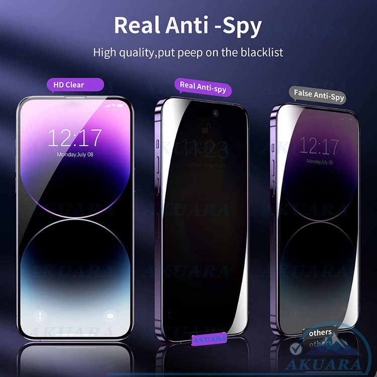 محافظ صفحه نمایش حریم شخصی آکوآرا مدل AKU npv3 مناسب برای گوشی موبایل سامسونگ Galaxy A05 / F05 مجموعه سه عددی